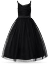 Flower Girl Spaghetti Strap Dress A-Line Ball Gown Tulle Dresses for Wedding Birthday Party