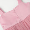 Flower Girls Pearl Dress Toddler Tulle Dresses with Bow Shoulder Straps for Wedding Party