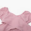 Girls Summer Casual Dress Bow Tie Back Dresses Off Shoulder Ruffled Hem