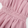 Girls Summer Casual Dress Bow Tie Back Dresses Off Shoulder Ruffled Hem