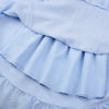 Girls Summer Casual Dress Bow Tie Back Dresses Off Shoulder Ruffled Hem