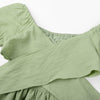 Girls Summer Casual Dress Bow Tie Back Dresses Off Shoulder Ruffled Hem