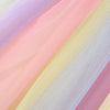 Little Girl's Sleeveless Tulle 3D Flower Rainbow Dress for Wedding Party
