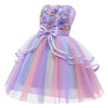 Rainbow Flower Girl Wedding Dress Princess Tutu Ball Gown for Special Occasions