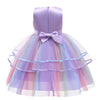 Rainbow Flower Girl Wedding Dress Princess Tutu Ball Gown for Special Occasions