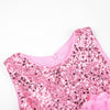 Little Girl's Sequin Sleeveless Mesh Rainbow Dress for Wedding Party