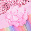 Little Girl's Sequin Sleeveless Mesh Rainbow Dress for Wedding Party