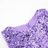 Little Girl's Sequin Sleeveless Mesh Rainbow Dress for Wedding Party