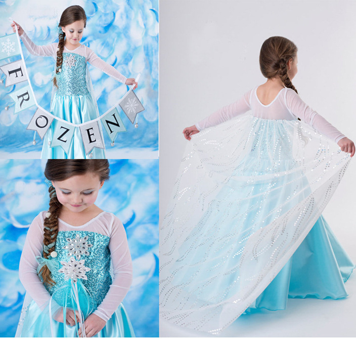 wholesale frozen elsa Long Sleeve dress