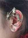 Gothic Dragon Earrings Gold
