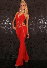 Women Red One Piece Ladies Dress with Sequin