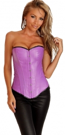 Hot sell Leather Colourful Corset Purple