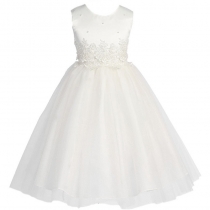 Flower Girl Princess Bridesmaid Wedding Pageant Party Dresses White