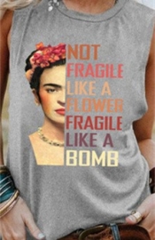 Women Tank Tops Fragile Bomb Graphic Casual Sleeveless Tops