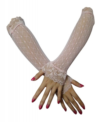 Long Sleeves Gloves Pink