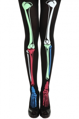 Lovely Colorful Bone Black Stocking