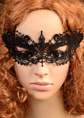 Hot Sale Handmade Masquerade Party Black  Club Lace Mask