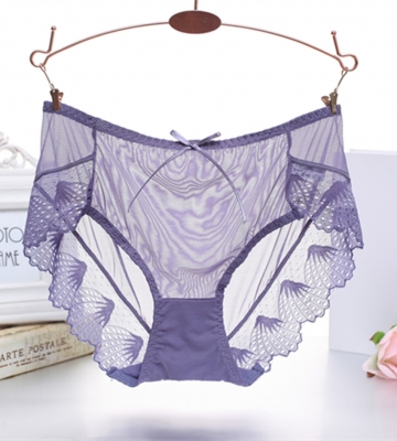 Ladies Sexy Panties Lace G-String T Pants Purple