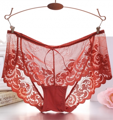 Sexy Women Panties Lace G-String T Pants Red