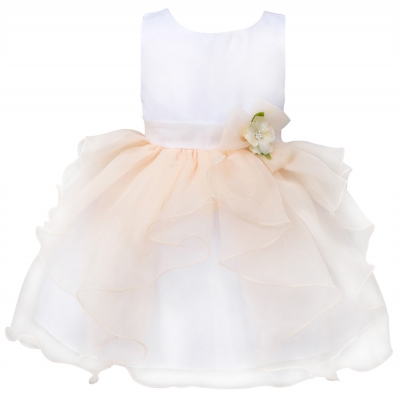 Toddler Girls' Ruffle Flower Party Pageant Princess Summer Dress Champagne