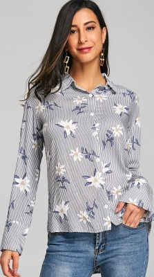 Women Flora printed long sleeve T-shirt 