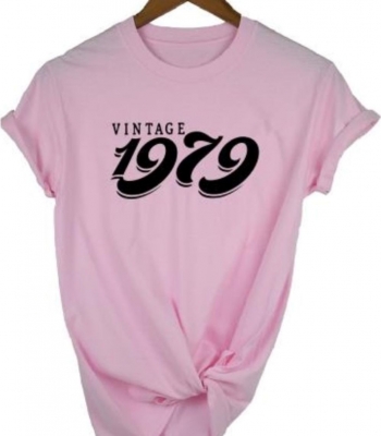 Women Casual Letter Printed T-Shirts VINTAGE 1979