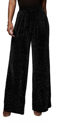 Women's Loose Fit Flared Wide Leg Palazzo Trousers
