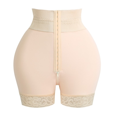 Women's Lace Crotch Zipper High Waist Hip Lift Shaped Pant Butt Lift Tights