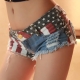 Sexy American Flag Denim Shorts Jeans Shorts