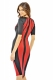 Women fashion long bandage dress red