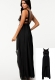 Black Sequined Backless Sexy Evening Dress