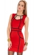 Red Trendy Celeb Red Curve-enhancing Mini Dress