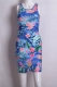 Beautiful Sleeveless Floral Print Slimming Bandage Dress Blue