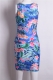 Beautiful Sleeveless Floral Print Slimming Bandage Dress Blue