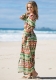 Summer Beach Bohemian Style Long-sleeve Chiffon Cardigan with 9 Buttons