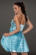 Blue strapless beauty skirt dress