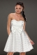 White strapless beauty skirt dress