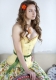 Yellow Satin Bustier with Belt