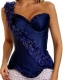 Blue Corset with Floral Design