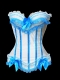 Blue-White Lace Up corset