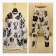Autumn Couples  Lovely Dogs Printing Hoody White