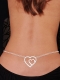 Double Heart Rhinestone Waist chain