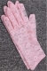 Lace Floral Crocheted Sun Protective Short Knitted Gloves Pink