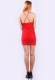 Fashion Club Sequin Mesh Floral Lace Open Back Sexy Strap Mini Dress Red