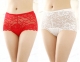 Wholesale Sexy Women Floral Sheer Lace Undershorts White