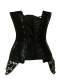 Leather Buckle-Up Corset Black