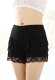 Plus Size Women Lace Modal Safety Bottom Underwear Black