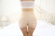 Plus Size Women Lace Modal Safety Bottom Underwear Apricot