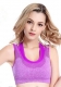 Fashion Sporty Mock Two-Piece Breathable Yoga Bra Purple