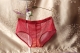Sensual Women Faux Denim Panties Red